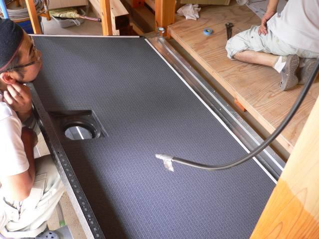 栃木小山 オール電化浴室ユニットバス床